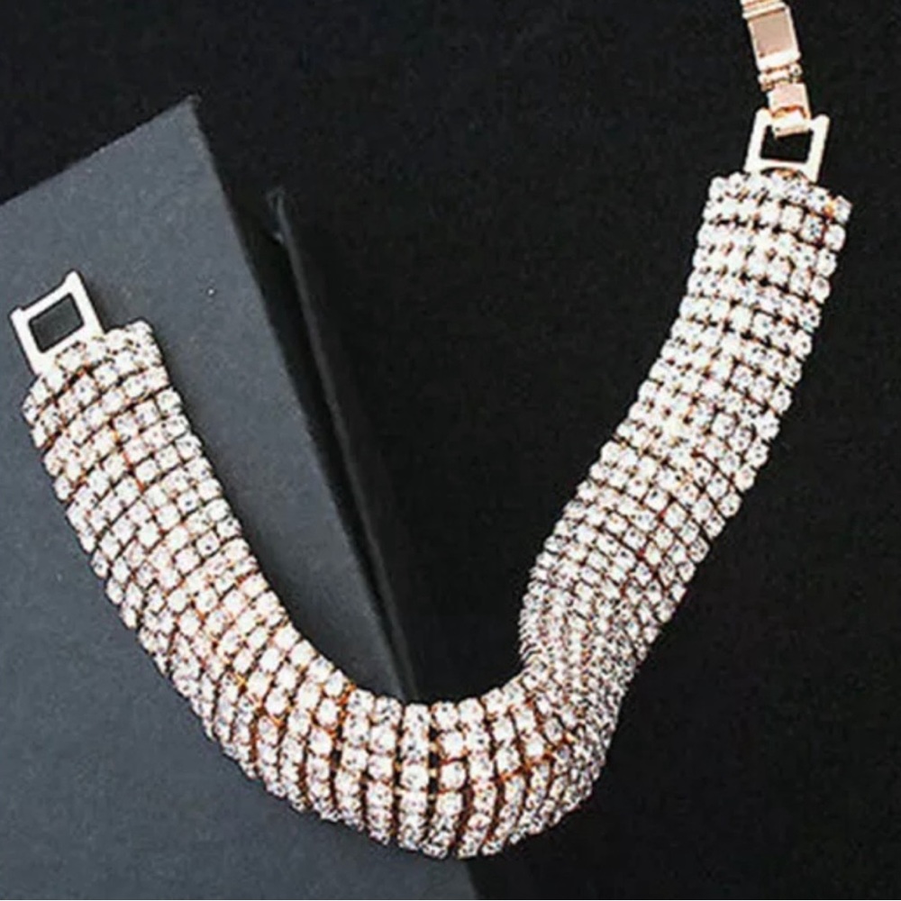 NEW CZ Diamond Bracelet 14K GP Brilliant NEW